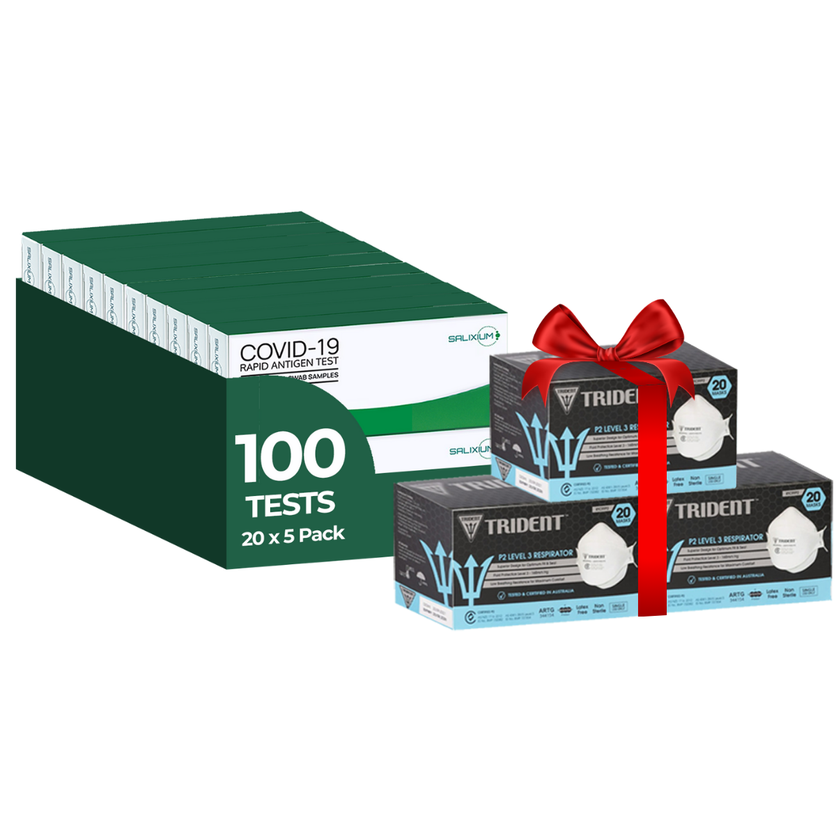 Salixium– COVID-19 Antigen Rapid Self Test (Saliva / Nasal) - 20 x 5 Test Packs (100 Tests)