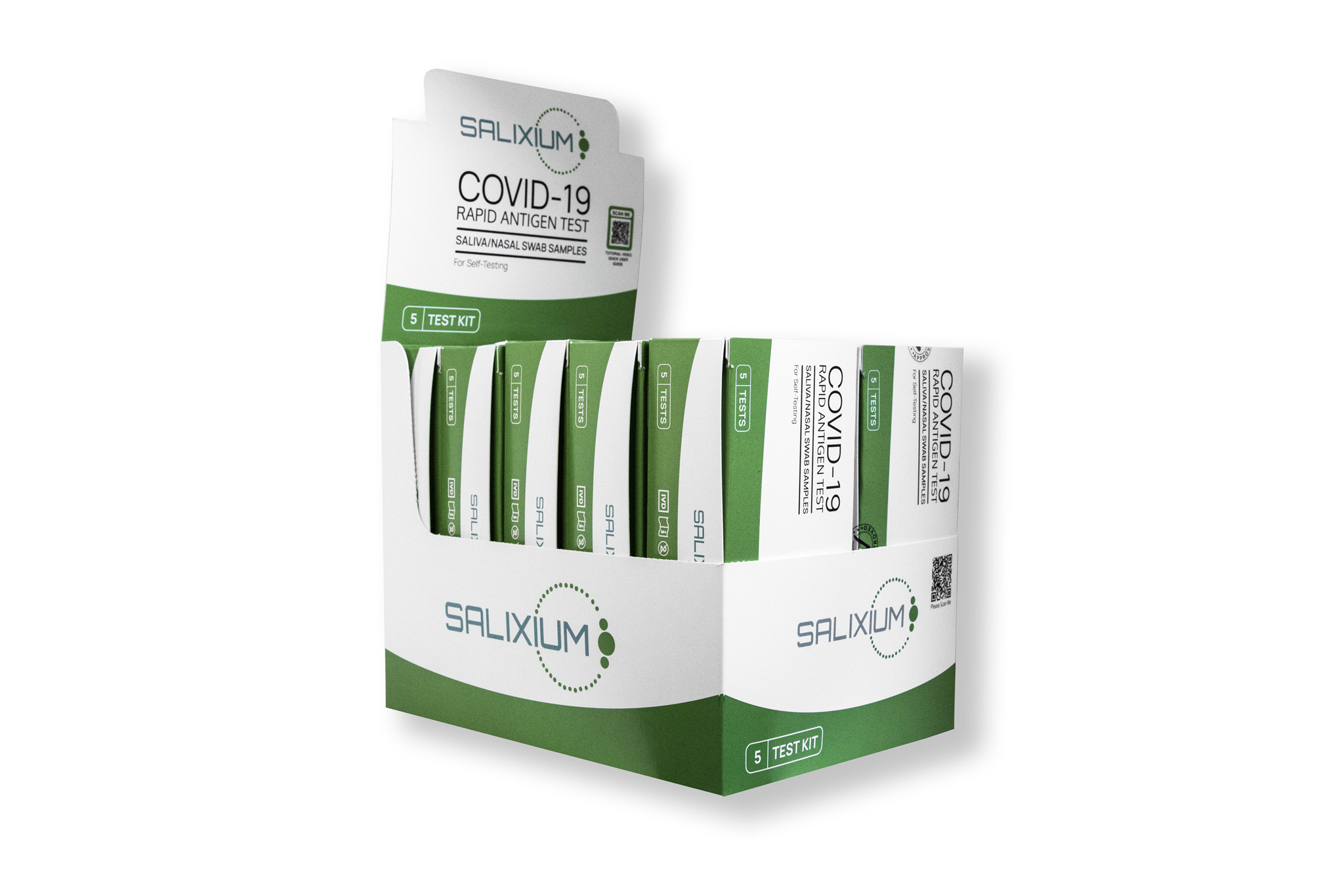 Salixium– COVID-19 Antigen Rapid Self Test  (Saliva / Nasal) – 5 Pack