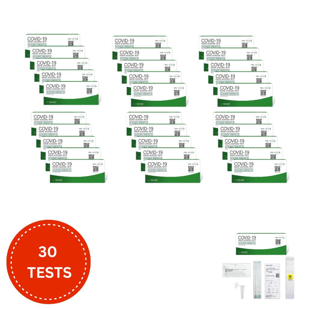 Salixium– COVID-19 Antigen Rapid Self Test (Saliva / Nasal) - 30 x Single Test Packs (30 Tests)