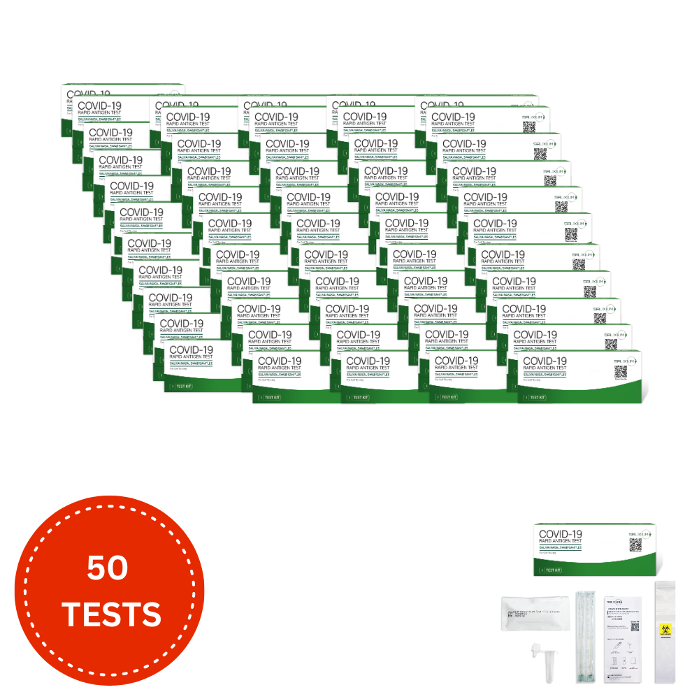 Salixium– COVID-19 Antigen Rapid Self Test (Saliva / Nasal) - 50 x Single Test Packs (50 Tests)