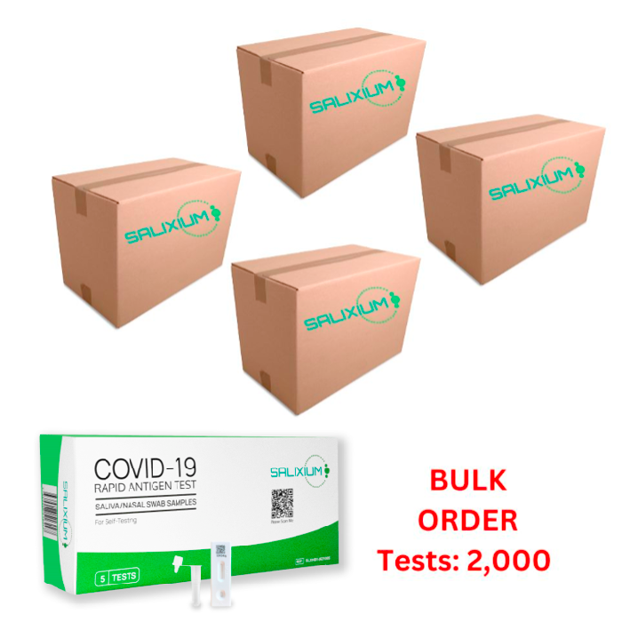 Salixium– COVID-19 Antigen Rapid Self Test (Saliva / Nasal) - 400 x 5 Test Packs (2000 Tests)