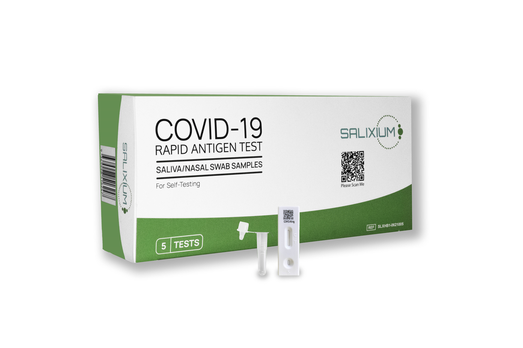 Salixium– COVID-19 Antigen Rapid Self Test  (Saliva / Nasal) – 5 Pack